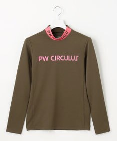PW CIRCULUS 【WOMEN】【ストレッチ/UVケア/接触冷感/防透】バックロゴ モックネック シャツ
