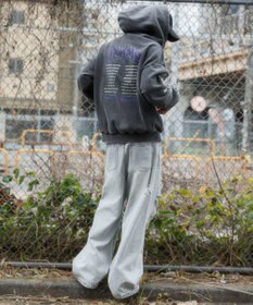 WEGO 【ユニセックス着用ITEM】ブリーチグラフィックZIPパーカー