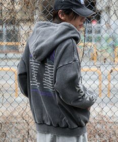 WEGO 【ユニセックス着用ITEM】ブリーチグラフィックZIPパーカー