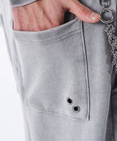 WEGO 【ウエストゴム/ユニセックス着用ITEM】ブリーチハトメスウェットパンツ