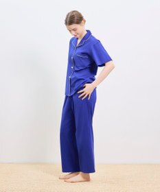 une nana cool 【綿100%】60/2 やわらか天竺 半袖開襟パジャマ MADE WITH LIBERTY FABRIC