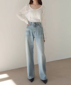 WEGO 【XS～Lサイズ展開/美脚】ストレートデニムパンツ