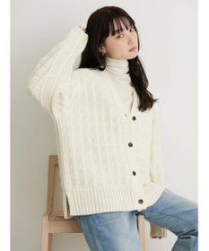 AMERICAN HOLIC スクエア柄Ｖネックニットカーディガン