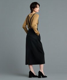 uncrave 【防しわ・UVカット・洗濯機洗い可】バルキーツイル スカート(サスペンダー付き)（uncrave STANDARD）