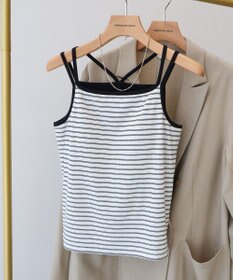 AMERICAN HOLIC カップ付き　バッククロスボーダーキャミソール