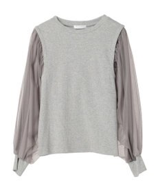 Green Parks 袖チュールドッキングリブプルオーバー