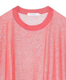 AMERICAN HOLIC ウォッシャブルシアーニットフレンチスリーブトップス