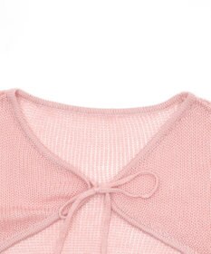 WEGO アンサンブルメッシュリボンカーディガン