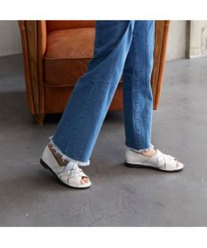 ing <ing>【サスティナブルシリーズ】編み込みデザインオープントゥシューズ