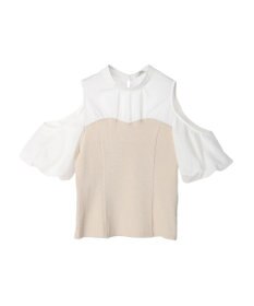 earth music&ecology オープンショルダードッキングプルオーバー