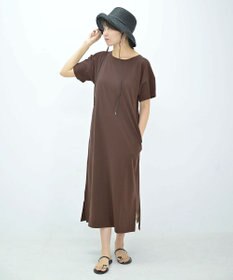 TOQUE 25SS新作〈大草直子さんアドバイザー〉スーピマコットン半袖ロングワンピース