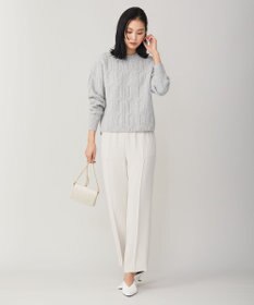 ICB L 【洗える】 ソフトカシミヤミックス 幾何学柄ニット