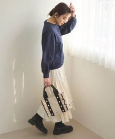 Feroux 【セットアイテム】裏毛プルオーバー×ランダムプリーツ スカート