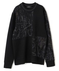 JOSEPH HOMME フォレストジャガードブロック　クルーネックニット