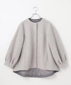 #Newans 【洗濯機可能】バックフレアショートコート