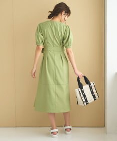 Feroux 【洗える】パフスリーブシャツ ワンピース