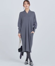 組曲 L 【WEB限定】Vネックニットワンピース