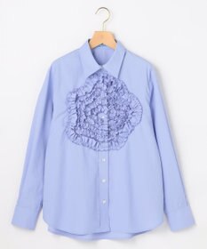 組曲 S 【組曲×setsuko sagittaire】フラワーフリルシャーティング ブラウス