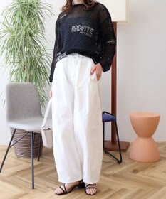 AMERICAN HOLIC 【WEB限定】ランダムロゴメッシュロングTシャツ/チュニック