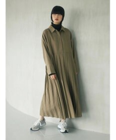 Green Parks armonia．プリーツシャツワンピース