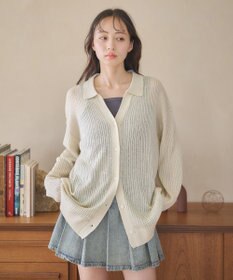 earth music&ecology スキッパールーズカーディガン