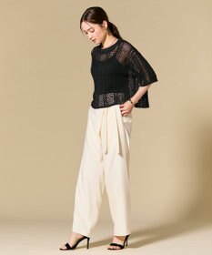 BEIGE， CAROLE / リネンライクラップワイドパンツ