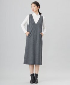 J.PRESS LADIES L 【洗える】ウールスムース ジャンパースカート