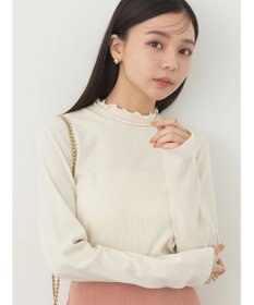 earth music&ecology ラメテレコハイネックプルオーバー