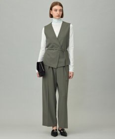 ICB L 【UVカット・洗える】ウール2WAYストレッチ Vネックベスト