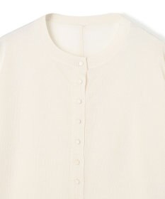 BEIGE， MOISE / シアーニット　5分袖カーディガン