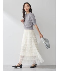 earth music&ecology ティアードフリルチュールスカート