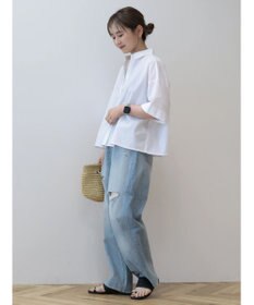 AMERICAN HOLIC イージーケア５分袖バックタックシャツ