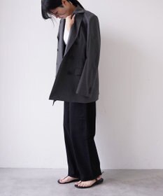 woadblue 石岡真実さん着用 サルエルブレットデニムパンツ ブラック