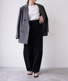 woadblue 石岡真実さん着用 サルエルブレットデニムパンツ ブラック