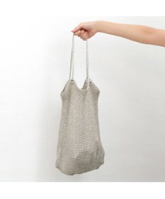 UNBILLION カシュカシュ cachecache / ラメ糸編みトートバッグ