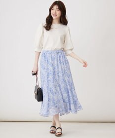 ANY SIS 【2SET】コンパクトトップス×ミスティプリントスカート セットアップ