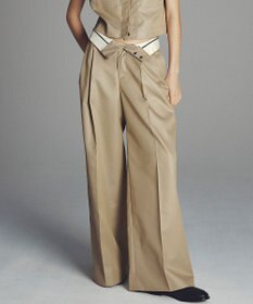 uncrave チノギャバジン ワイドトラウザー