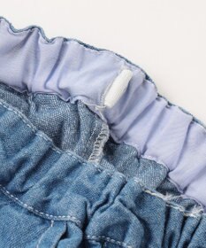 ANY KIDS スカラップ×刺繍デニムパンツ