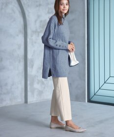 Tiaclasse 【日本製・洗える】すふれ起毛ワイドパンツ