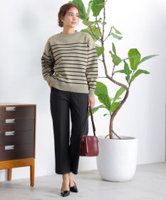 Tiaclasse 【日本製・洗える】すふれ起毛ワイドパンツ