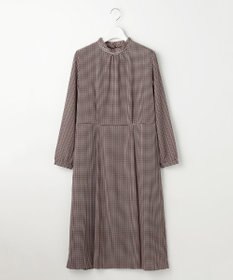 J.PRESS LADIES L デシンハウンドトゥースプリント ワンピース