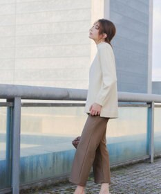 Tiaclasse 【日本製・洗える】すふれ起毛ワイドパンツ