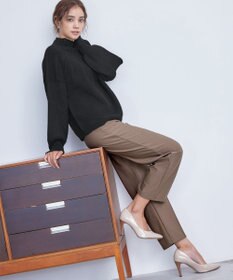 Tiaclasse 【日本製・洗える】すふれ起毛ワイドパンツ