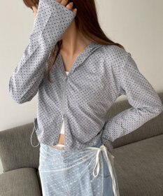 WEGO 柄Wジップパーカー