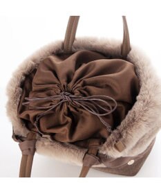 UNBILLION カシュカシュ cachecache / エコファーコンビリボントートバッグ