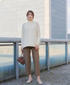 Tiaclasse 【日本製・洗える】すふれ起毛ワイドパンツ