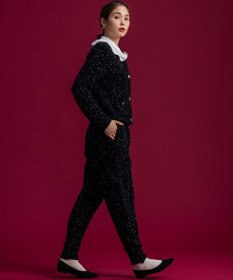 組曲 【組曲×setsuko sagittaire】ツィードニットタックパンツ