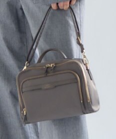 23区 ナイロン 2WAY ショルダーバッグ グレージュ系