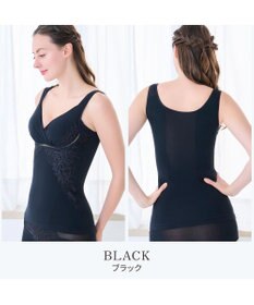 BRADELIS New York 【BRADELIS NewYork peace】綿混キャッチャーカップレースブラキャミ25 ノンワイヤー 補正下着 補整 カップ付き ブラトップ ボディシェイパー