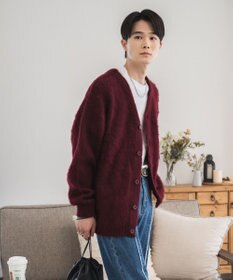 WEGO モヘアライクBIGカーディガン